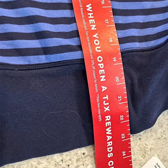 Zella Women's M Blue Striped Zip-Up Hoodie Jacket Casual Long Sleeve size S - Picture 8 of 8